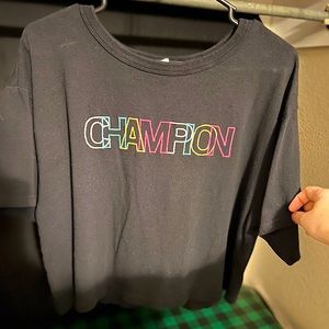 Black Champion crop top sz large